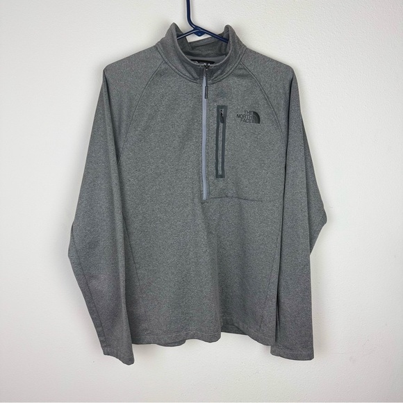 The North Face Men’s Quarter Zip Pullover Gray Size M - Picture 2 of 8